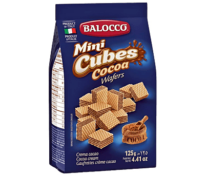 Balocco-Wafers Mini Cubes Сосоа 125g/24