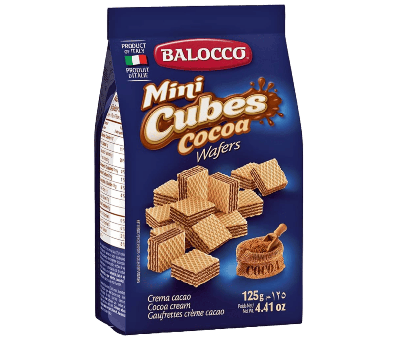 Balocco-Wafers Mini Cubes Сосоа 125g/24