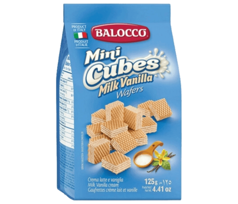 Balocco-Wafers Mini Cubes Vanilla 125g/24