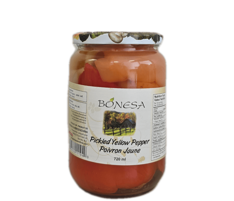 Bonesa_YELLOW FILLET PEPPERS-Pickled 720mL/6