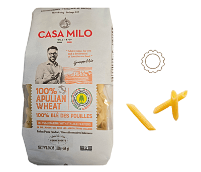 Casa Milo Pasta-Penne Rigate Cold  454g/12