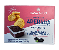 Casa Milo APERIdip-Bruschetta 40g & Black Olives-Eggplant Spread 40g_20pack Casa Milo APERIdip-Bruschetta 40g & Black Olives-Eggplant Spread 40g_20pack