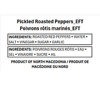 EFT-Roasted Red Peppers 750 mL/12 pack