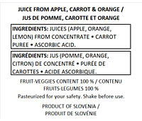 Fructal Natura 700ml Glass 6pack-Carrot Fructal Natura 700ml Glass 6pack-Carrot