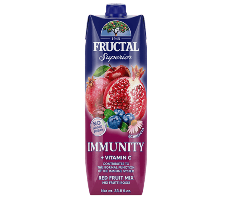 Fructal 1L Superior Organic-No Sugar Added 12pack-Immunity