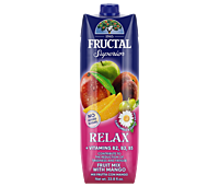 Fructal 1L Superior Organic-No Sugar Added 12pack-Relax