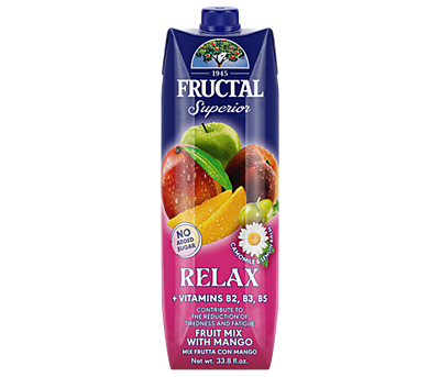 Fructal 1L Superior Organic-No Sugar Added 12pack-Relax