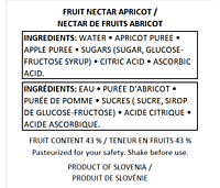 Fructal Blue Bottle 200ml Glass 12pack-Apricot Fructal Blue Bottle 200ml Glass 12pack-Apricot