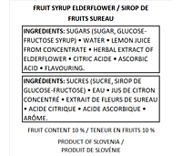 Fructal Syrup 1L 6pack-Elder Berry