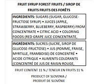 Fructal Syrup 1L 6pack-Forest Fruit Fructal Syrup 1L 6pack-Forest Fruit