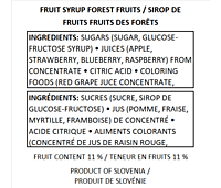 Fructal Syrup 1L 6pack-Forest Fruit