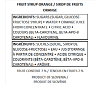 Fructal Syrup 1L 6pack-Orange Fructal Syrup 1L 6pack-Orange