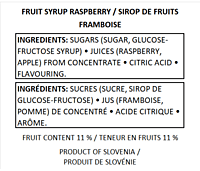 Fructal Syrup 1L 6pack-Raspberry Fructal Syrup 1L 6pack-Raspberry