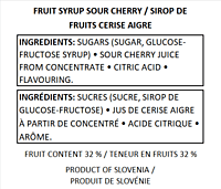Fructal Syrup 1L 6pack-Sour Cherry Fructal Syrup 1L 6pack-Sour Cherry