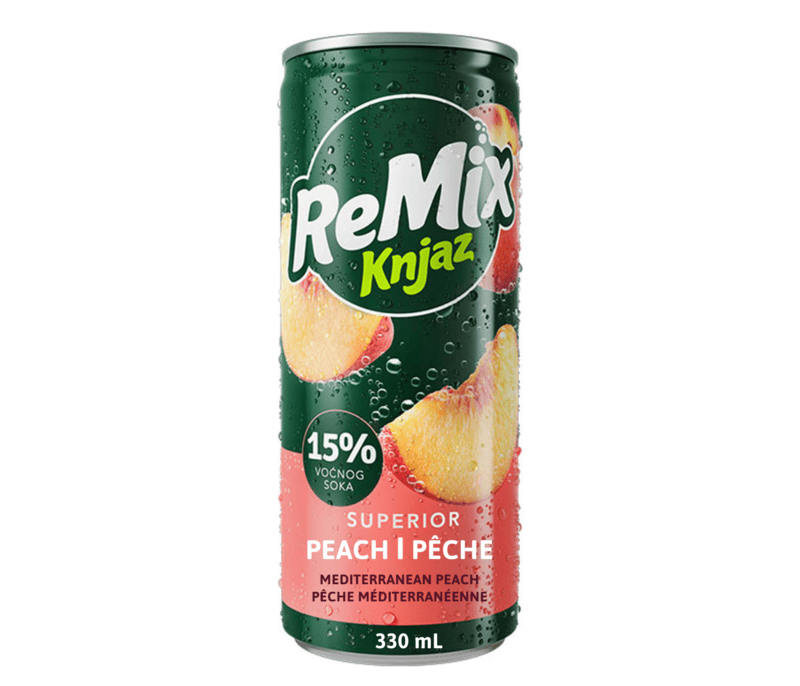 Knjaz ReMix-Peach 330mL Can 12pack