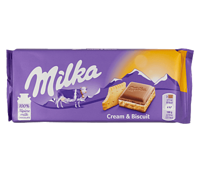 Milka Chocolate-Cream & Biscuit 100g/18