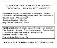 Milka Chocolate-Hazelnut 100g/22