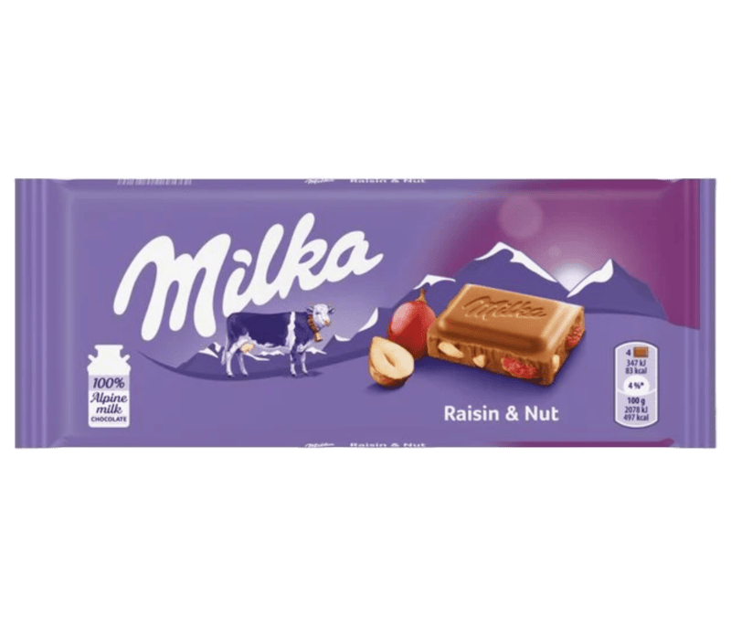 Milka Chocolate-Raisins & Nuts 100g/22 Milka Chocolate-Raisins & Nuts 100g/22