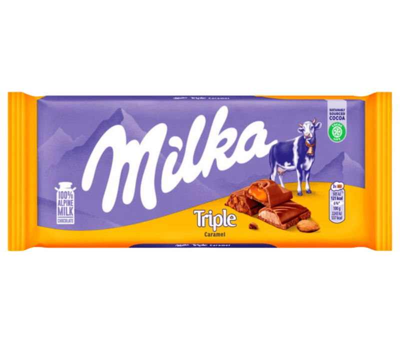 Milka Chocolate-Triple Caramel 90g/20