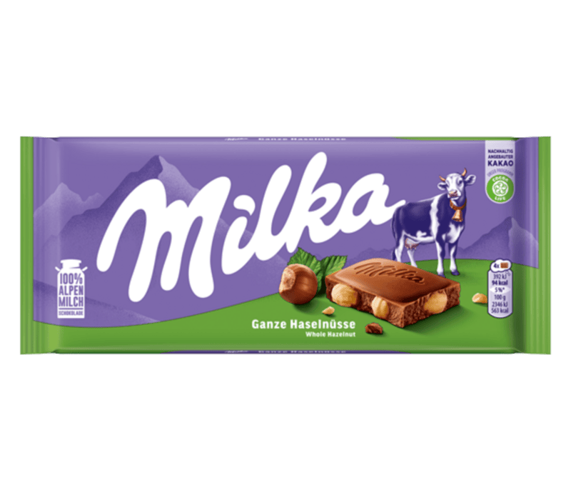 Milka Chocolate-Whole Hazelnut 100g/17 Milka Chocolate-Whole Hazelnut 100g/17