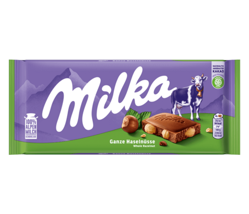 Milka Chocolate-Whole Hazelnut  100g/17