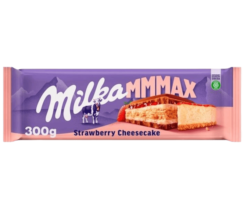 Milka Chocolate - Strawberry Cheesecake 300g/12 Milka Chocolate - Strawberry Cheesecake 300g/12