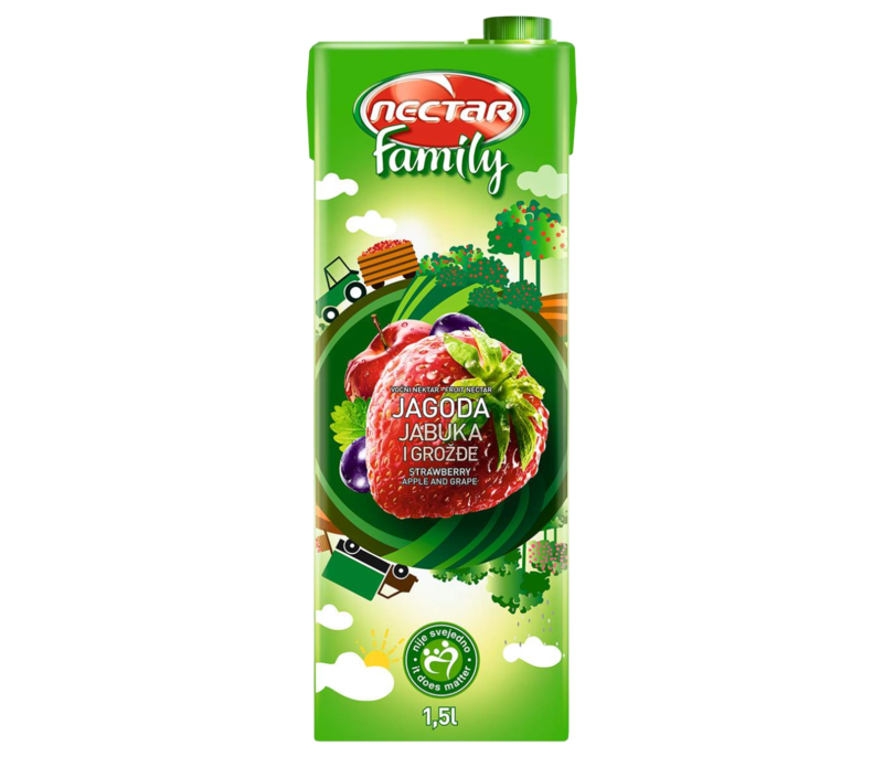 Nectar Family 1.5L 8pack-Strawberry Nectar Family 1.5L 8pack-Strawberry