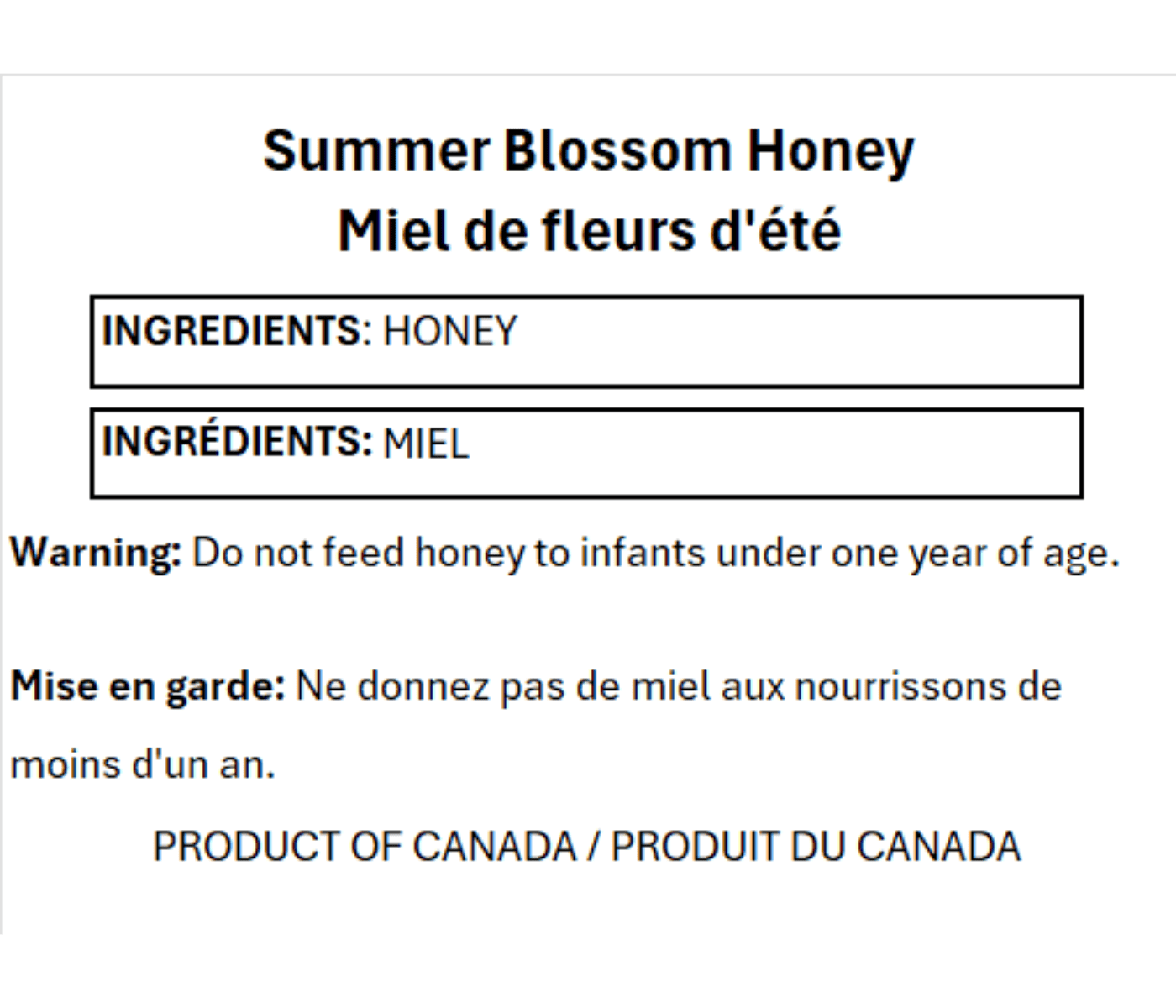 NaturaBee-Summer Blossom 1 kg - 12 pack NaturaBee-Summer Blossom 1 kg - 12 pack