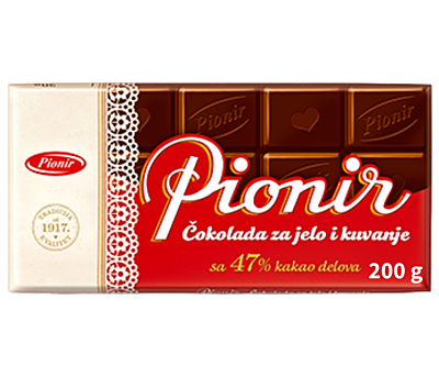 PIONIR - Cooking Chocolate 200g/20 ZA KUVANJE