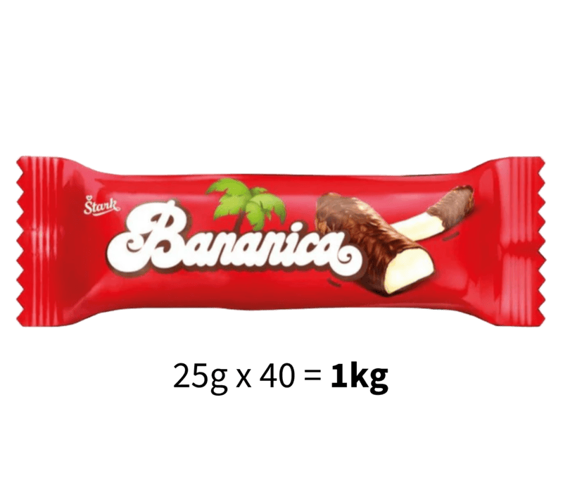 Stark - Chocolate Covered Dessert Banana Flavor 25g/40 - KREM BANANICA Stark - Chocolate Covered Dessert Banana Flavor 25g/40 - KREM BANANICA