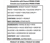 Stark - Grissini with Peanut Butter Filling 100g/30 PRIMA STAPICI