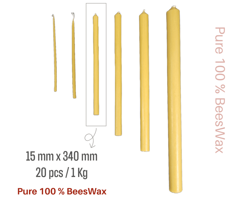 Candlesticks Honey-15mm x 340mm 20pack/1kg