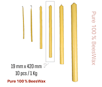 Candlesticks Honey-19mm x 420mm 10pack/1kg