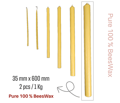 Candlesticks Honey-35mm x 600mm 2pack/1kg