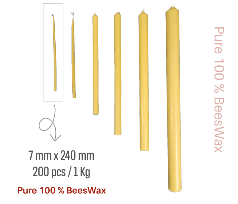 Candlesticks Honey-07mm x 240mm 200pack/1kg