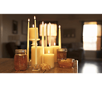 Candlesticks Honey-25mm x 450mm 5pack/1kg