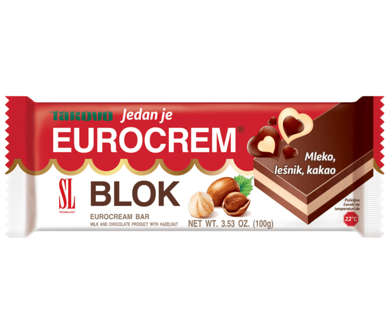 Takovo - Cocoa Bar 100g/30 - EUROKREM BLOK