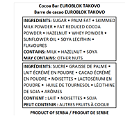 Takovo - Cocoa Bar 100g/30 - EUROKREM BLOK Takovo - Cocoa Bar 100g/30 - EUROKREM BLOK