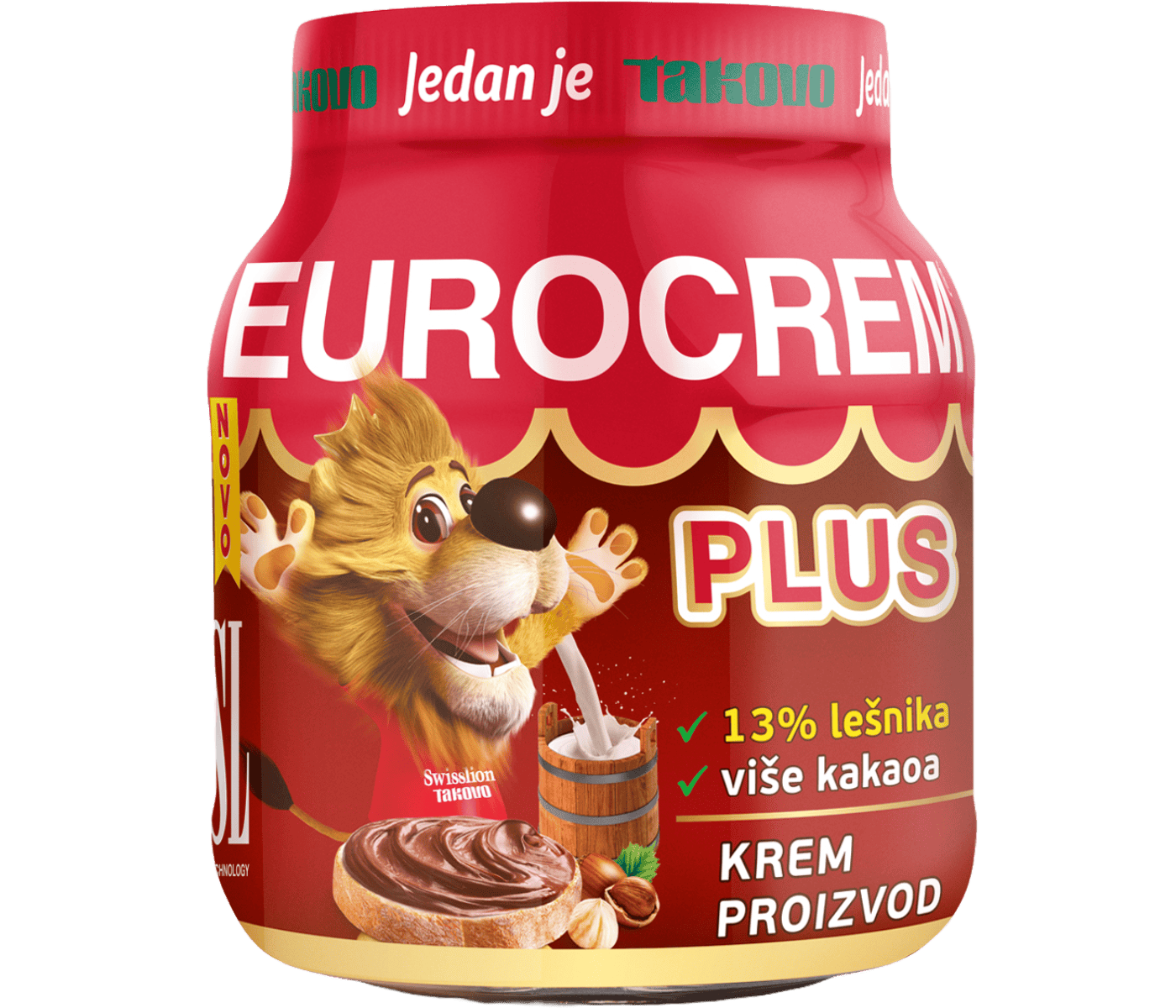 Takovo - Cocoa-Hazelnut Spread 700g/6 - EUROKREM PLUS COCOA Takovo - Cocoa-Hazelnut Spread 700g/6 - EUROKREM PLUS COCOA