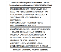 Takovo - Cocoa-Hazelnut Spread 700g/6 - EUROKREM PLUS COCOA