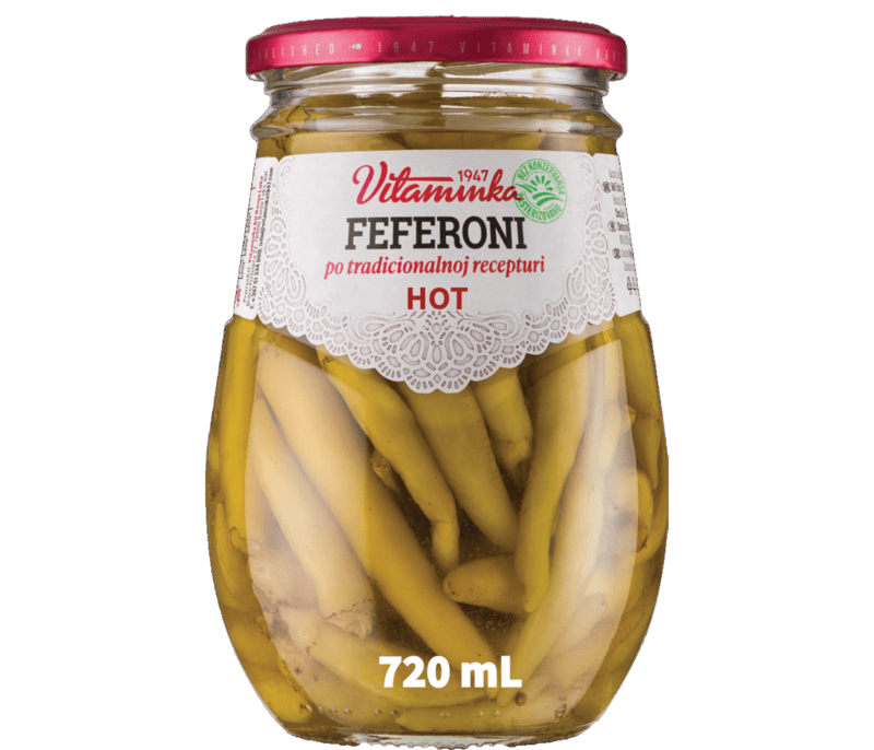 Vitaminka - FEFERONI Peppers - HOT 720 mL/6 Vitaminka - FEFERONI Peppers - HOT 720 mL/6