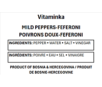 Vitaminka - FEFERONI Peppers - MILD 670 mL/6