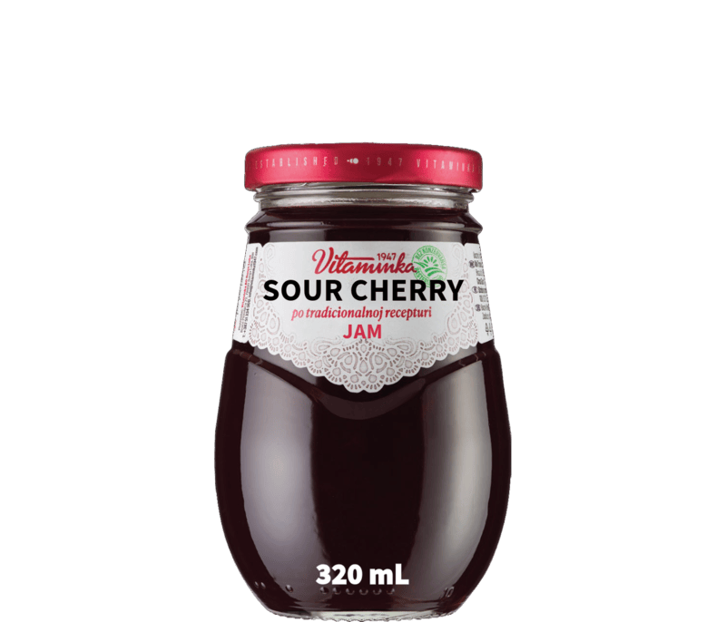 Vitaminka - SOUR CHERRY JAM - 320 mL/6 Vitaminka - SOUR CHERRY JAM - 320 mL/6