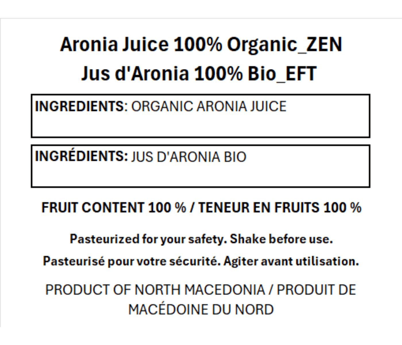 Zen Organic ARONIA-700 mL/6 Zen Organic ARONIA-700 mL/6